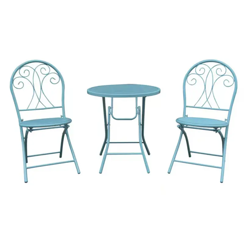 Set di sedie e tavoli da giardino in metallo per esterni
