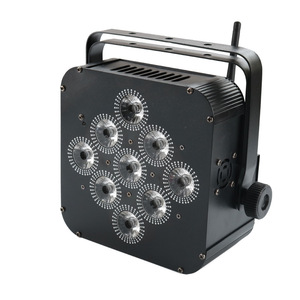 9 adet 18W altı-in-one LED Par ışık mobil Wi-Fi ve pil uzaktan kumanda RGBW UV yayan renk düğün performansları için değişen - Product Image 4