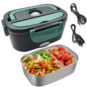 Dual <strong>Use</strong> Easy to Carry Portable Food Warmer for Car Truck Home and Work with 1.5L Electric <strong>Automatic</strong> Heating Lunch Box - Product Image 1