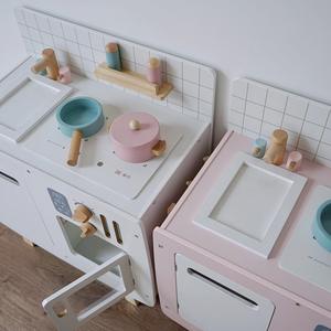 子供の木制料理料理セットシミュレーションキッチンふりゲーム現実的なカトラリー食品 & キッチンおもちゃ - Product Image 5