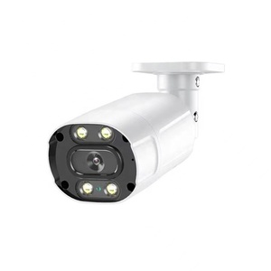 Cámara de seguridad IP POE de 5MP, luz LED, micrófono incorporado, visión nocturna, impermeable, bala, CCTV, con Audio, 4 Uds.