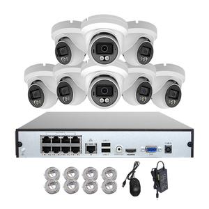 Sistema di telecamere a PoE a doppia luce intelligente a 8 canali 6MP Kit di rilevamento del movimento per esterni con sistema di telecamere di sicurezza CCTV - Product Image 1