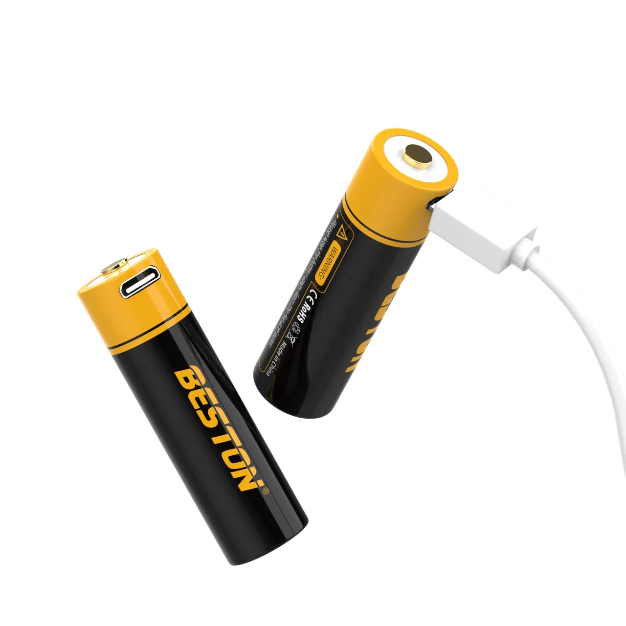 BESTON Factory Price 2pcs 1.5V Rechargeable long life AA battery Micro USB Li-ion 3500mWh battery for Keyboard 1500 Cycle Times