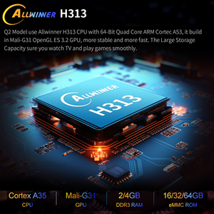 กล่อง HCS96-Q2 TV RAM 2GB ROM 16GB 16.0แอนดรอยด์ H313 Allwinner พร้อมรีโมทคอนโทรลเสียง BT กล่องรับสัญญาณที่ดีที่สุดดีไซน์ใหม่ - Product Image 2