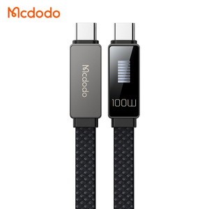 Mcdodo 447 LED Rhythm Display Charger <strong>Cable</strong> Type C to Type C 100W E-mark Stable PD Charging USB C Flat <strong>Cable</strong> for Laptop Android - Product Image 1