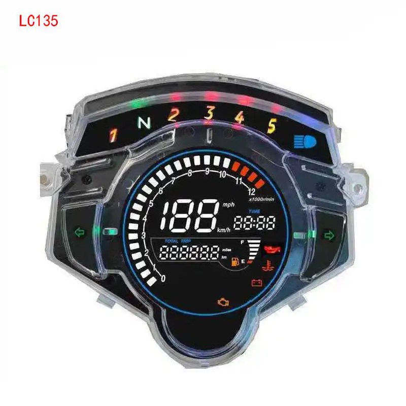Export to Malaysia LC135 Digital/MECHANICAL Instrument Assembly Mexico ITALIKA at110rt Indonesia Stopwatch speed meter dashboard