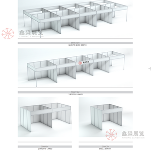 Sistema de carcasa de 3x4x2,5 metros, cabina de exposición de aluminio R8, soporte de Evento de extrusión de ocho vías con mostrador, escritorio y sillas - Product Image 3