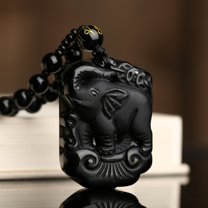 Collier de perles Shoufuquan d'éléphant géant