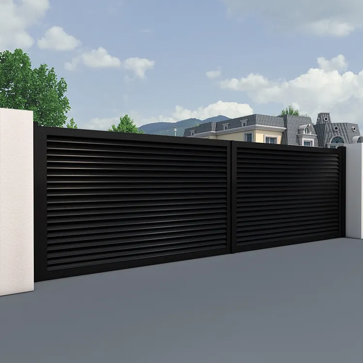 Индивидуальные входные алюминиевые ворота для двора, раздвижные качели, высокое качество, конфиденциальность, алюминиевые ворота