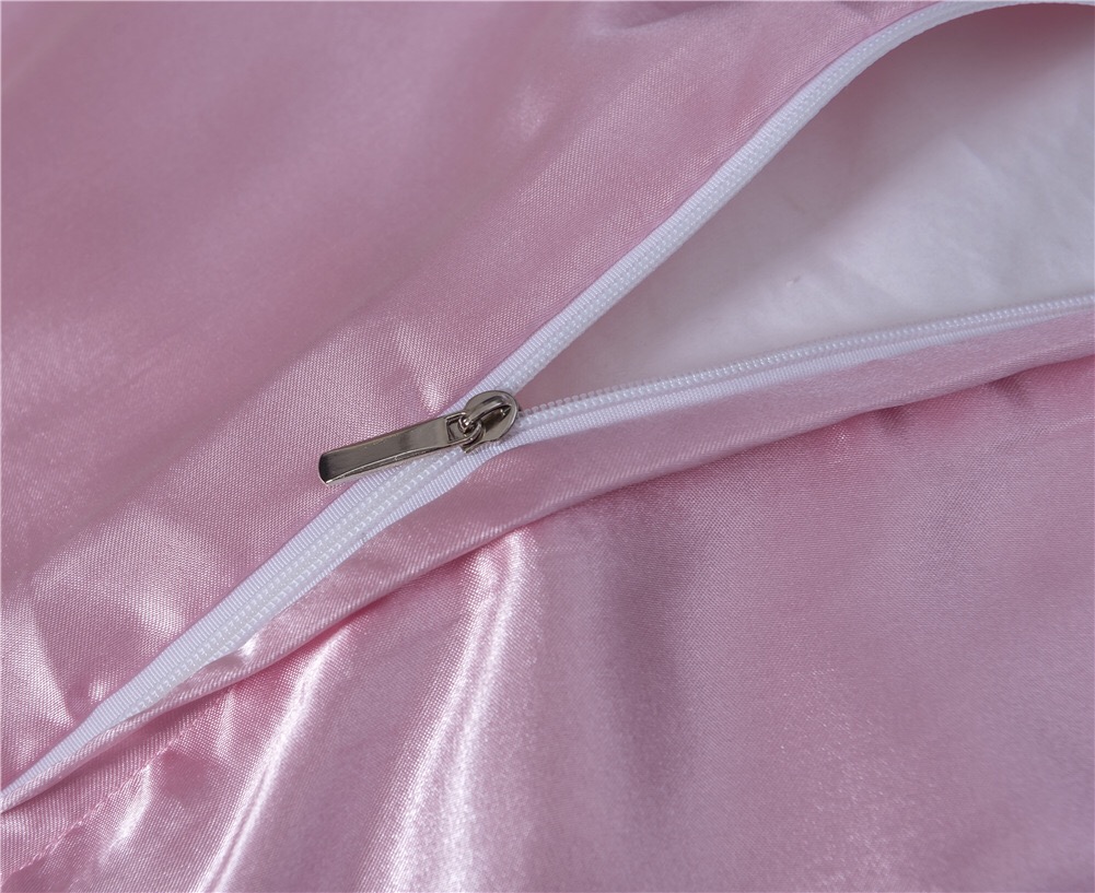 Satin High Quality Textile Solid Color Silk Bed Sets Sheet Duvet cover King Bedding Wholesale