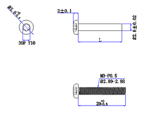 插入梅花螺钉不锈钢m2 6-48平头钛安全t10 t15梅花螺钉 - Product Image 6