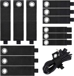Correas elásticas de nailon de 13 pulgadas para cables, gancho de alta resistencia, organizador de cables de extensión, colgador, envoltura de almacenamiento con características elásticas - Product Image 3