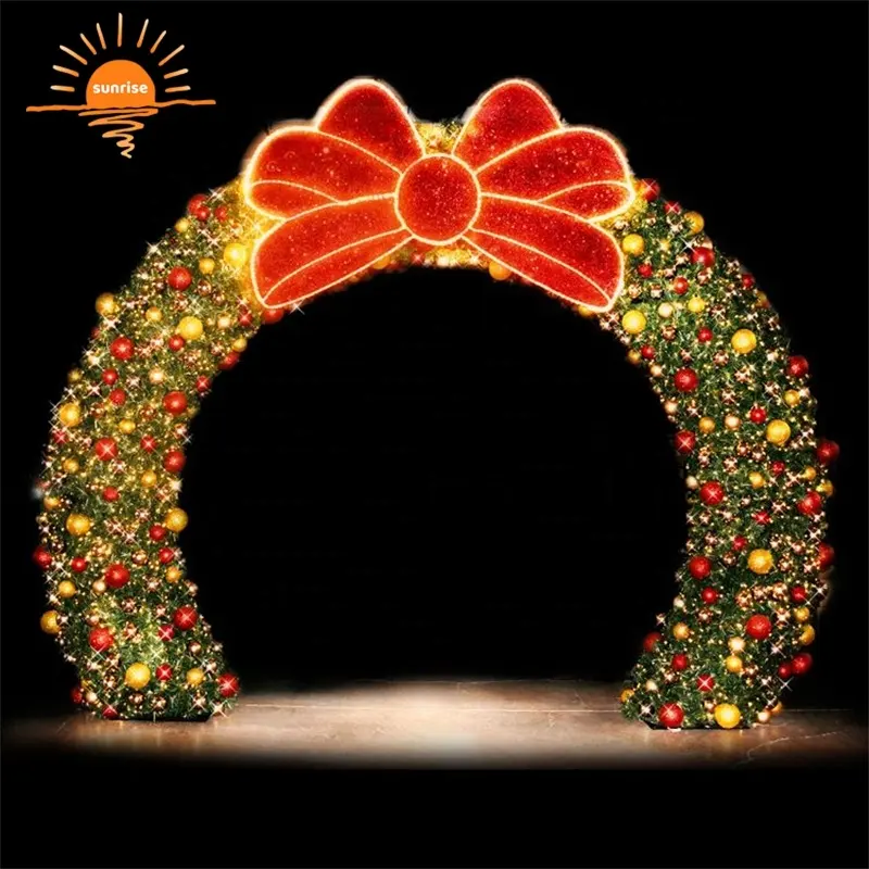 Guirnalda Led personalizada, guirnalda artificial gigante colgante, luces con motivo para decoraciones navideñas de interior y exterior