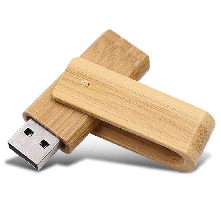 Рекламный деревянный поворотный USB-накопитель, высокоскоростной флеш-накопитель 64 ГБ, 3,0 клен, орех, бамбук, красное дерево