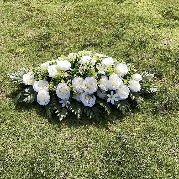 Vente en gros à bas prix Rose blanche et fleurs sauvages Plante Décoration de la maison 33 Dragon Boat Funeral Cemetery Fleurs artificielles