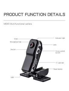 迷你相机DV记录相机支持8G tf卡720*480持久记录数码相机 - Product Image 5