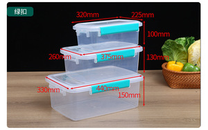PP透明保鲜盒长方形带盖扣加厚透明塑料收纳盒食品盒 - Product Image 3