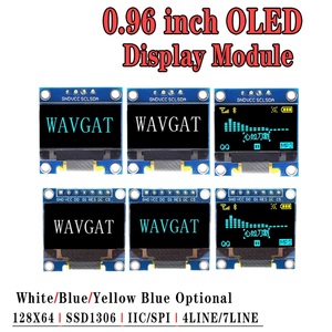 0,96 Zoll OLED IIC Serial White Display Modul 128 X64 I2C SSD1306 12864 LCD-Bildschirm platine GND VCC SCL SDA 0,96 "für Schwarz - Product Image 2