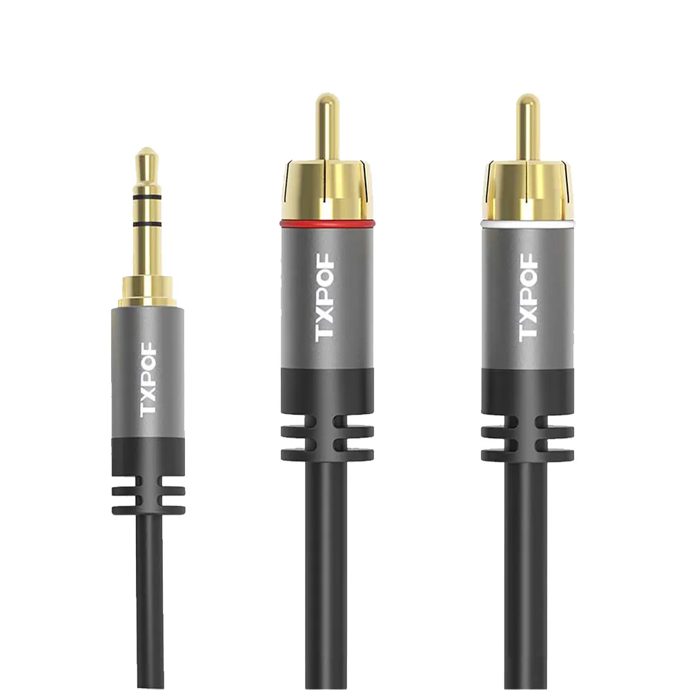 TXPOF Y splitter audio adapter rca kabel 3.5mm stecker auf 2 rca stecker audio kabel