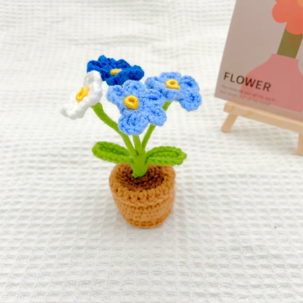 10 crochet knitted small port flower 12*5*5cm