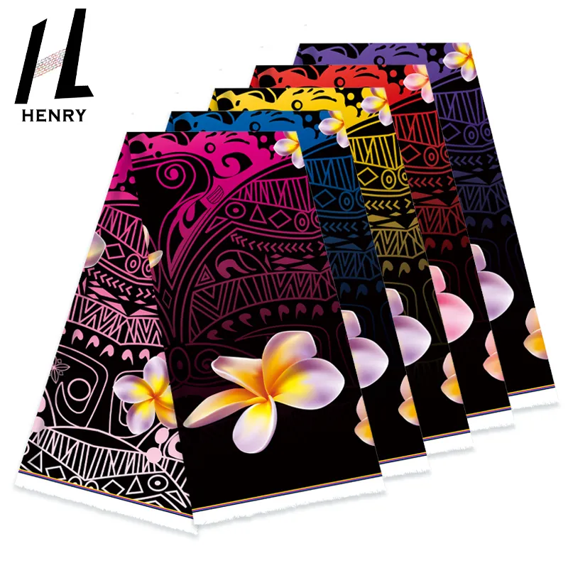 Henry Textiles polynésien nouveau Design tissu imprimé fleur d'oeuf de haute qualité pour les robes Mumu