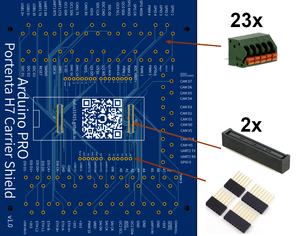 Carrier PCBA circuit board per scopi di sviluppo Arduino PRO Portenta H7 - Product Image 2