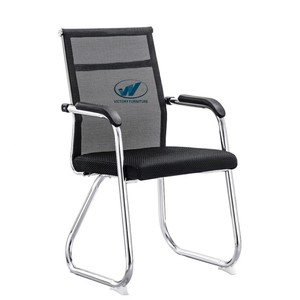 Reposabrazos fijo directo de fábrica, silla de malla de pie galvanizada, silla de ordenador de oficina moderna, sencilla y cómoda, silla de reunión - Product Image 4