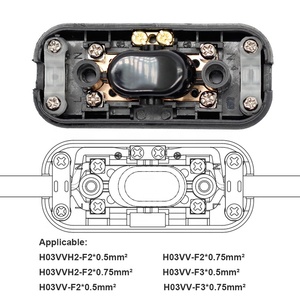 6A 250V DPST masa lambası zemin lambası LED ışık inline Rocker anahtarı ile topraklama terminalleri - Product Image 4