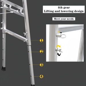 Plataformas de trabajo de andamios plegables portátiles estables de alta calidad para edificios de gran altura Material de acero galvanizado Precio bajo - Product Image 5