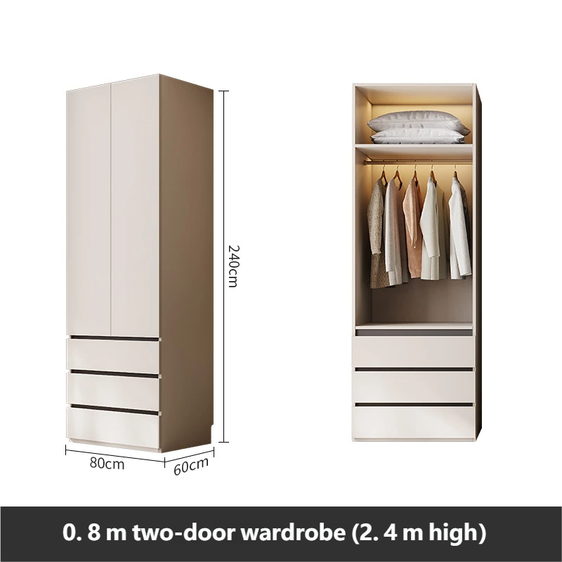 0.8-meter two door wardrobe (2.4-meter high)
