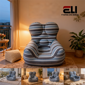 โซฟาผ้าพีวีซีแบบพองได้นุ่มสบายๆขนาด200กก. ทำจากผ้าพีวีซีรักษ์โลกพร้อมรับน้ำหนักได้แบบเรียบง่าย - Product Image 3