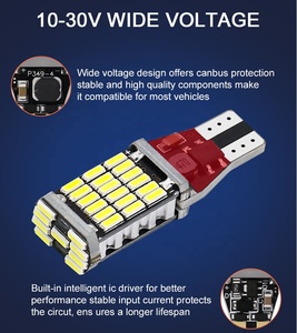 自動LEDバックライトt15canbus LED電球車はエラーライトではありませんt10t15ターンシグナルライト用のLEDランプを反転フラッシュなし - Product Image 4