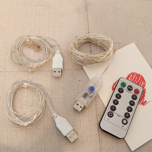 USB-Fernbedienung acht Funktion LED Kupferdraht Stern licht Fee Weihnachts ferien dekorative Lichterkette - Product Image 3