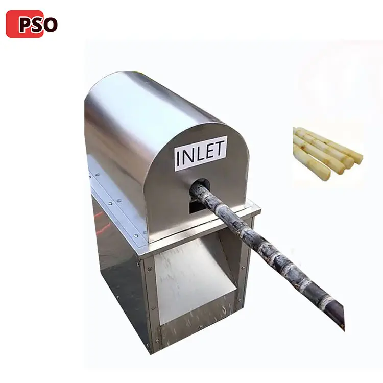 Capacidade 200-300 Kg/H 65K Sugarcane Skin Peeling Machine Removendo Fruit Skin Sugarcane Peeler Machine