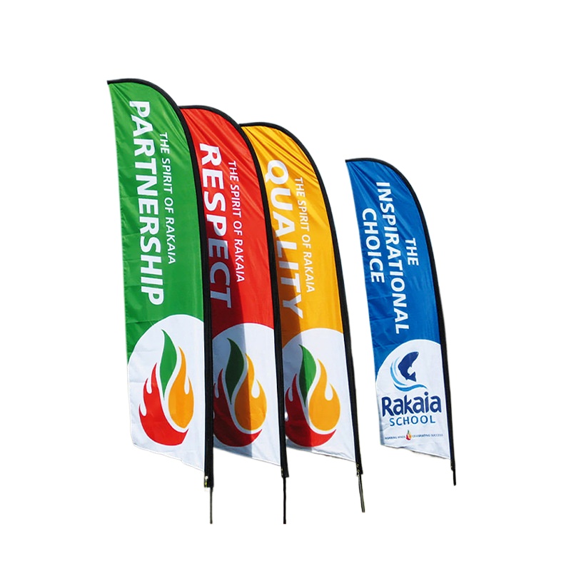 Drapeau simple face en forme de P de 3,4 mètres