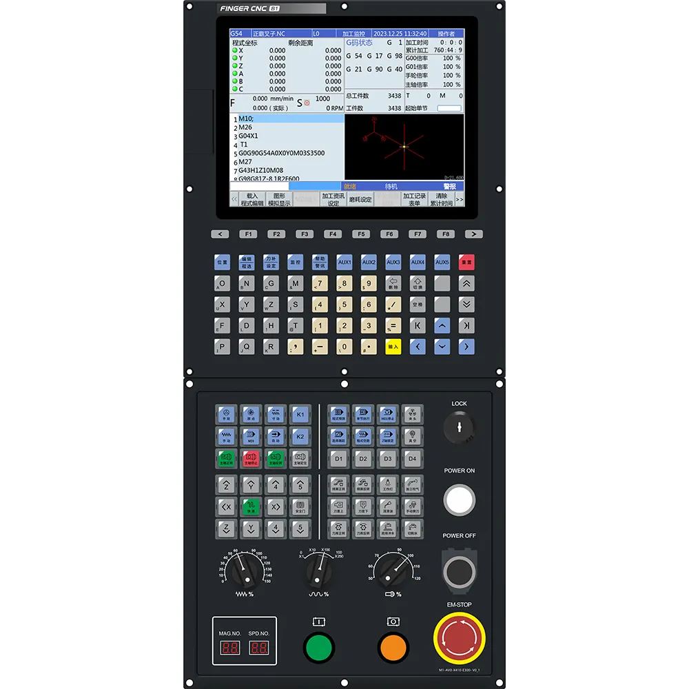 10.4 pollici Cnc Controller fresatrice Multi canale personalizzato Plc aperto Cnc foratura e maschiatura Center Motion Controller