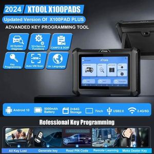 Neueste XTOOL X100 PADS Alle Systeme Diagnose Automotive IMMO/Schlüsselprogrammierung Auto-VIN eingebaute CAN FD DOIP 23+ zurücksetzen Service