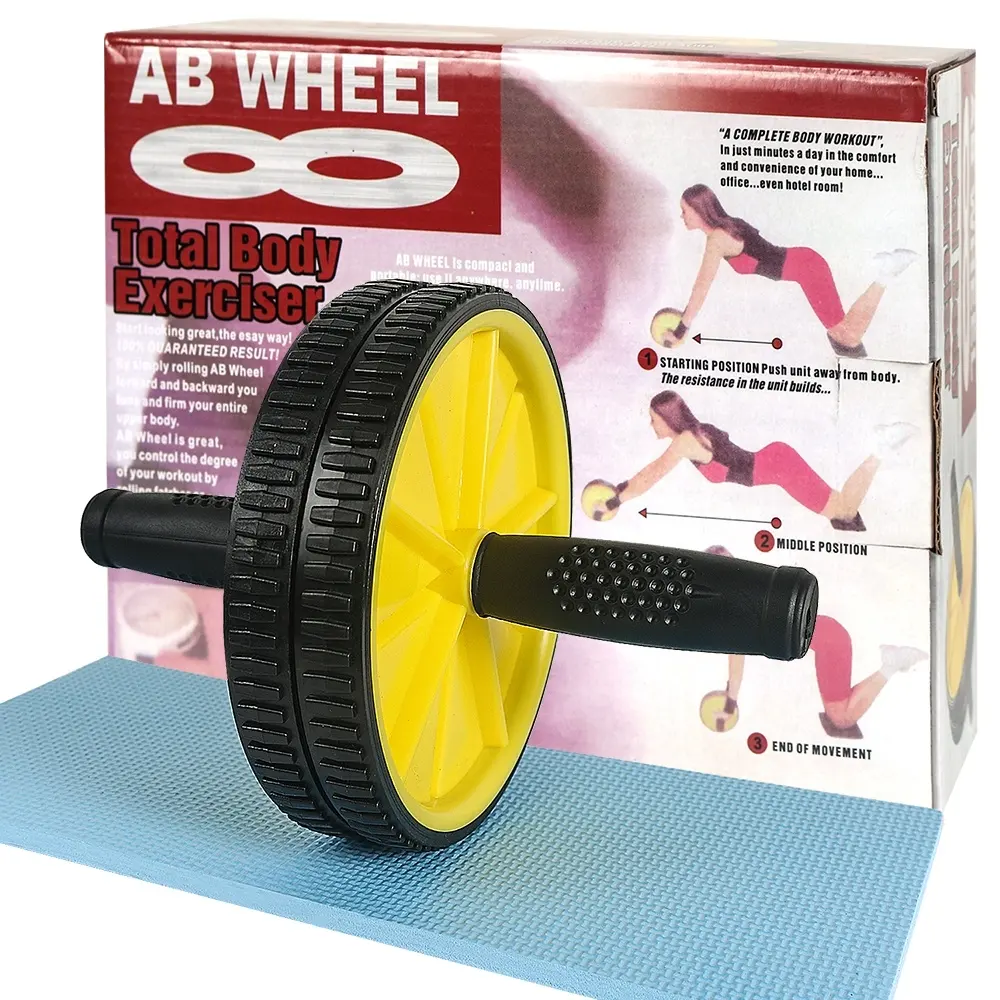 Sport Roller Addominale Rullo Ruota AB Per Il Fitness Esercizio Attrezzature di Allenamento di Forza di Base di Formazione Attrezzature Da Palestra