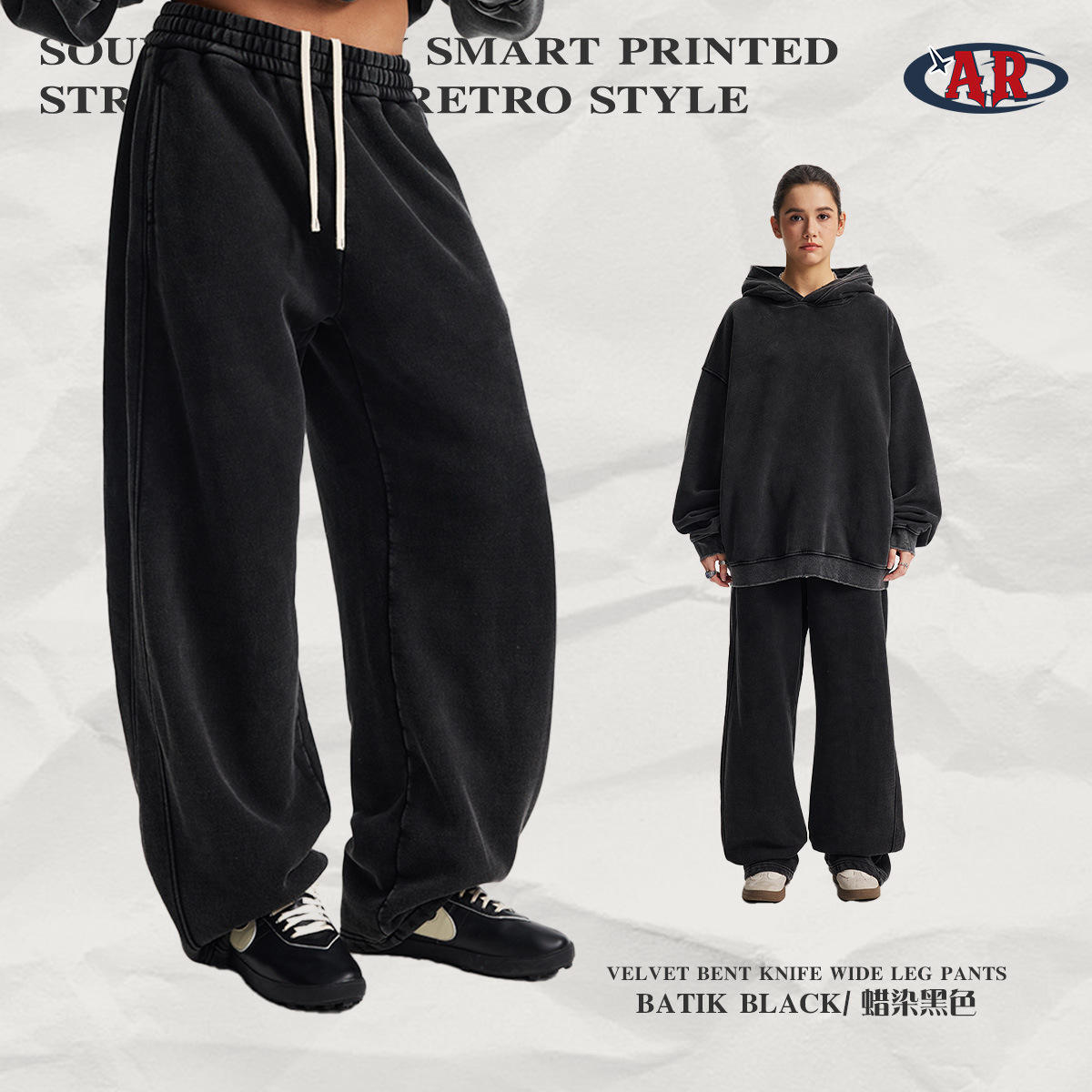 กางเกง K06-ผ้าบาติกสีดำ