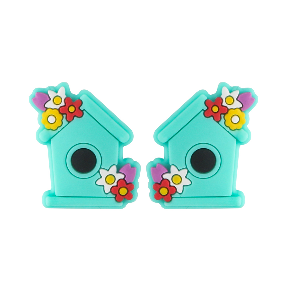 Flower house Focal bead Turquoise SA240