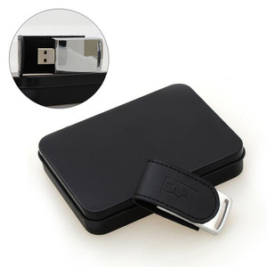 Werbe auto Schlüssel Geschenk Leder USB-<span class=keywords><strong>Flash</strong></span>-Laufwerk geprägt Stempel braun schwarz Leder mit Magnet Pen Drive Metall Erinnerungen Stick - Product Image 4