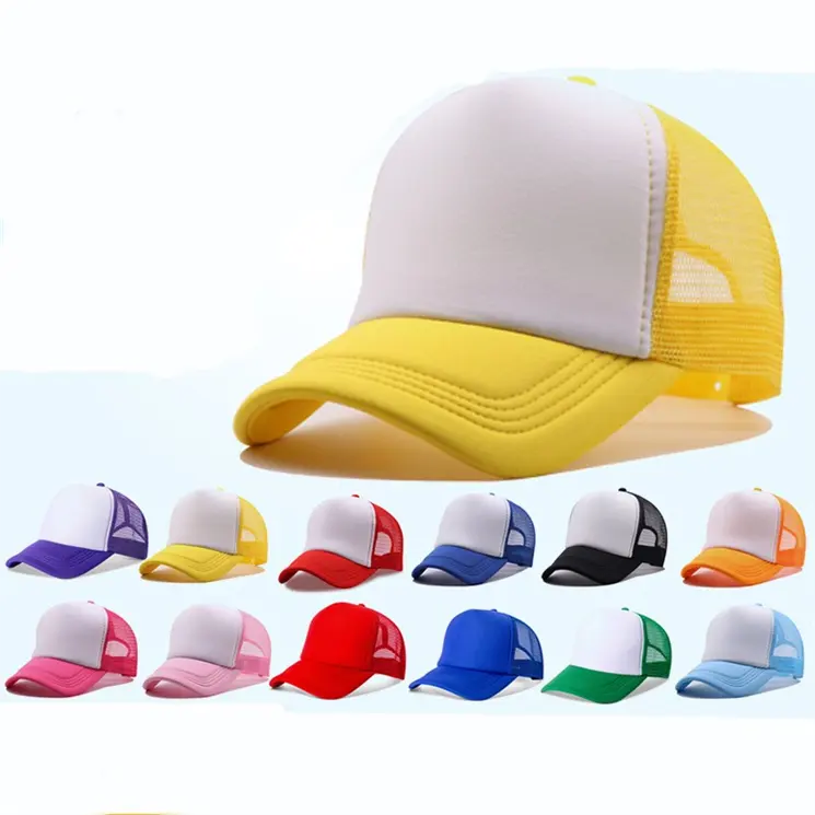 Topi bisbol jala cepat kering, baru kualitas tinggi tujuh Panel topi matahari Oem Moq rendah topi Logo kustom untuk uniseks