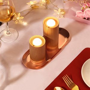 USB Smart Electric LED Candle <strong>Lamp</strong> with Night Light Mode Modern Design Cycle Charging Smoke-Free Flameless Air Flow Control - Product Image 5