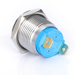 Su geçirmez 18A 1mm halka ve güç logosu aydınlatmalı başlat Push Button düz kafa yüksek akım basmalı düğme anahtarı - Product Image 5