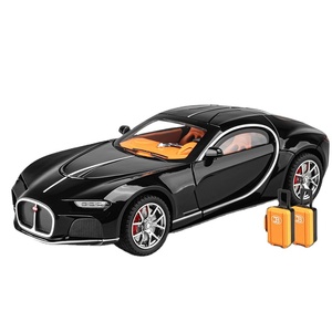 CHEZHI 1:24 Buga tti-音と光のある大西洋プルバックダイキャストおもちゃ車の合金車の金属モデル