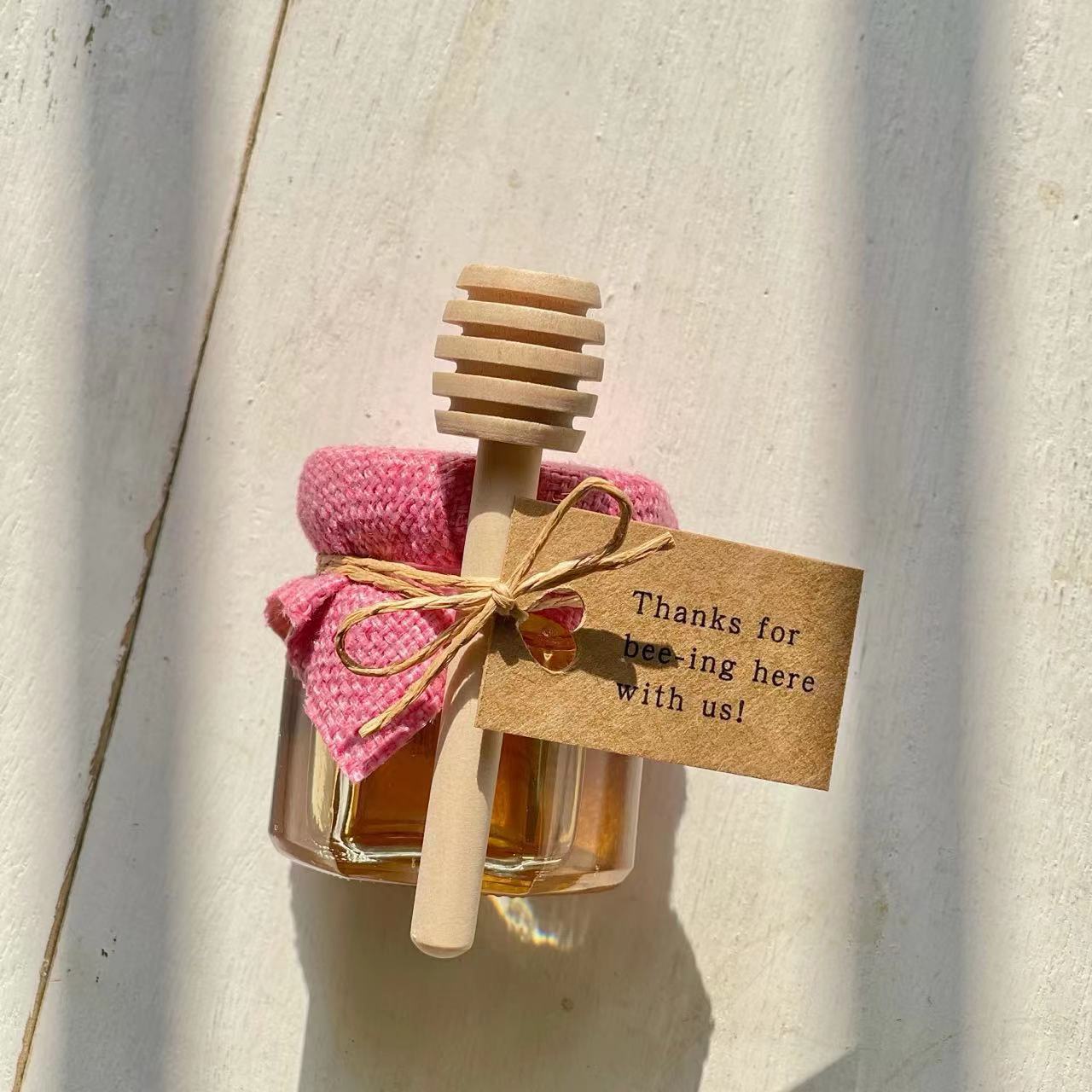 Étiquette en papier kraft rose