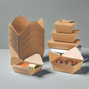 价格便宜食品级一次性安全微波工艺防漏硬纸食品包装容器送货纸食品盒
