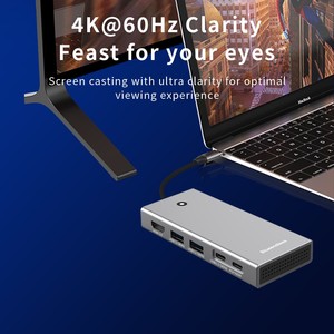 C型3.2多功能适配器，带SD TF读卡器4合1 USB C 3.2 Gen 2 10Gbps数据传输集线器USB C读卡器 - Product Image 4