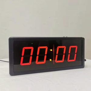<strong>4</strong> Inch <strong>4</strong> Digits <strong>LED</strong> Wall Clock with Interval Countdown <strong>Timer</strong> with Stopwatch - Product Image 3