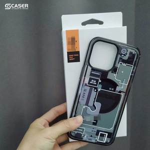 Good Selling Technology Style Circuit Board Magnetic Phone Case Popular Design Acrylic Cyberpunk Phone <strong>Cover</strong> for Iphone 16 15 - Product Image 1